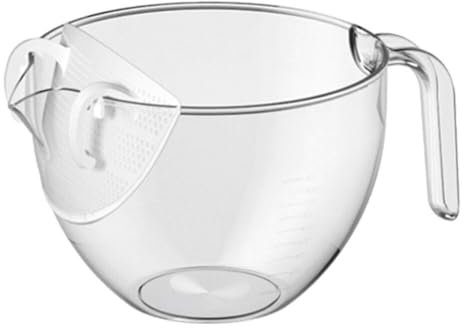 Cabilock Plastic Japanese Rice Washing Bowl with Strainer Rice Washer Strainer Colanders for Cleaning Vegetable, Fruit, Pasta