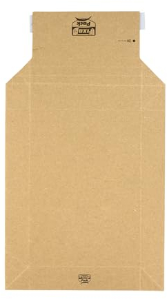 Fixo Packung mit 30 Versandtaschen aus festem Karton mit Faltenbalg, 226 x 289 mm, Mindestmaße: 155 x 219 mm, Faltenbalg 70 mm, selbstklebender Verschluss, Faltenbalg 70 mm, perfekt für den Versand