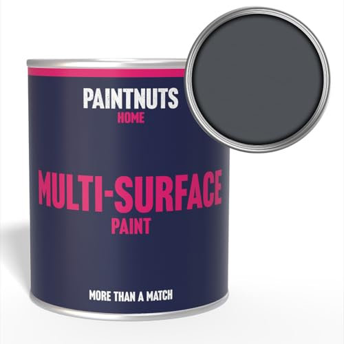 PaintNuts Multi-Surface Paint - RAL-7015 - SLATE GREY - 1 Litre Tin - Satin Finish
