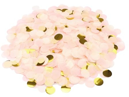 GoldRock 50g Konfetti Rosegold Rosa,ca. 6000 Stück Rosa Konfetti Hochzeit,Luftschlangen Rosegold,Tischdeko Hochzeit,Confetti Deko Rosegold,Glitzer Konfetti Bunt Groß,Streudeko Geburtstag Pastell Gold