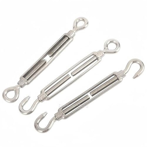 Spannschloss Edelstahl Stahl Drahtseil Seilspanne Spannschraube Haken Öse M4-M20 (Stahl verzinkt Öse-Haken, M16)