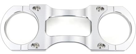 MAYLOVELY Stabilizzatore Forcella Anteriore Motocicletta, Supporto Forcella aftermarket Compatibile con Harley Sportster Iron 1200 Sportster Nightster XL1200N Iron 883(Silver)