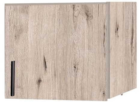 Lomadox Schlafzimmer Aufsatzschrank für Kleiderschrank 1-türig, 47cm breit, Eiche, SELAWIK-166