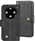 Auotu Funda with protección de la cámara Capirotazo Billetera Carcasa Caso Flip PU Cuero Magnetico Case Caja Cover para FOSSiBOT F105 Smartphone (Negro)