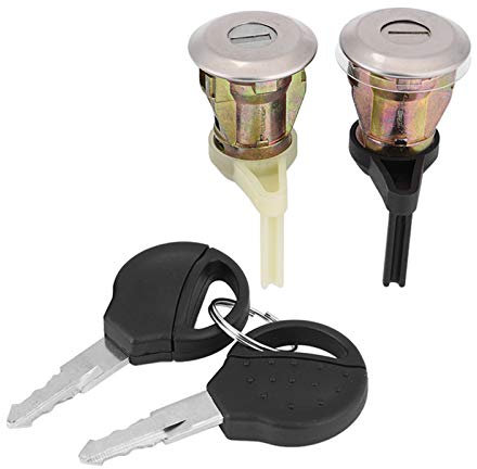 Ensemble de Serrure de Porte de Voiture de Grande Performance, avec Barillet de Serrure, 2 Clés pour 206 1998-2009