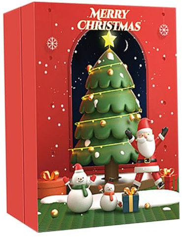 Wedhapy Weihnachts-Countdown-Kalender 2024 24 lustige Stile Weihnachts-Adventskalender 2024 elastischer Adventskalender 2024 Adventskalender zur Stresslinderung für Mädchen Stil 2