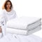 Fanfanwin 58x70 Sauna Blanket Insert Towel Cotton Waffle Soft Reusable Infrared Sauna Blanket Comfortable Machine Washable Absorbent Accessories(White)