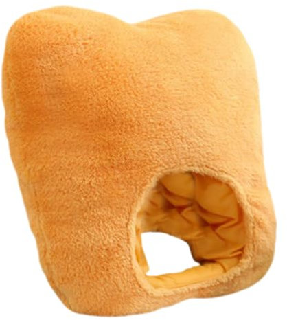 DEARMAMY Lustiger Cosplay Hut für Karneval und Party, Orange Plüsch
