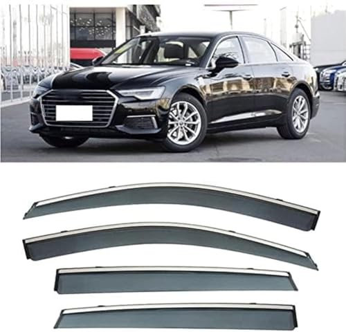 IACNAY Auto Windabweiser für Audi A6 2016-2021, Windabweiser Regenabweiser Luftabweiser Seitenscheiben Regenschutz Regenabweise Windabweiser