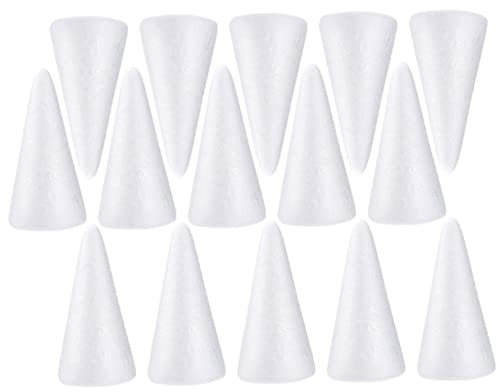 TEHAUX 15 Stück Schaumkegel Bauspielzeug Schaumstoffquadrate Straßenband Für Spielzeugautos Kinderpädagogische Spielzeuge Zapfen Schaumblock Bauen Sportkegel Konfetti Weiß