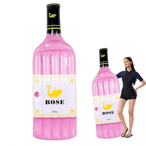 ACTOYS Bouee Piscine Adulte, Gonflable Hamac Flottantes, Flottantes Hamac, Chaise de Piscine Flottante, Hamac Gonflable Piscine, Drifter pour Piscine, Fêtes de Plage (Bouteille de vin)