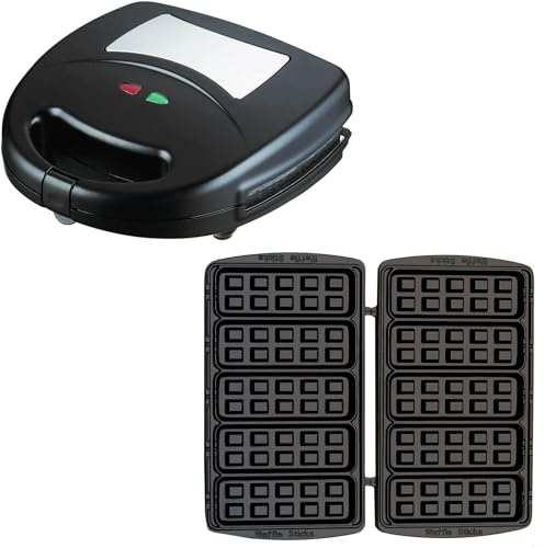 Syntrox Kitchen Waffelmaker Waffle Stick – 1300 Watt – Antihaftbeschichtung – Cool-Touch-Griff – Kompakt & platzsparend, Küchengerät für Snacks