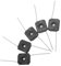 Tête De Coupe 5 Pièces 150 mm Tete Débroussailleuse Accessoires pour Coupe-Bordures Plastique et Fil Tête de Coupe-Bordure Efficace pour Jardins et Pelouses