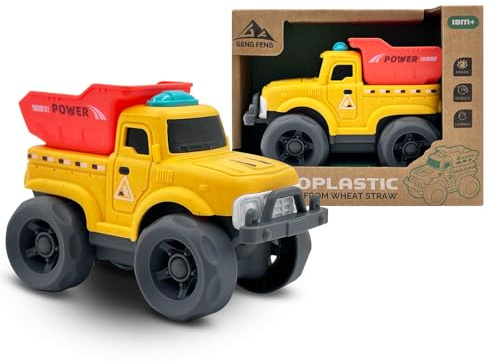 Cicili Cars Spielzeug für Kinder, Robust und Langlebig Muldenkipper Kinderspielzeug, BPA-Freie Spielzeugautos, LKW Spielzeug Geschenke für 1 2 3 4 Jährige Jungen, Gelb