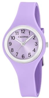Calypso Damenuhr Analog aus Kautschuk Blau | Quarzuhr, Widerstandsfähiges Glas, Wasserdicht 5 ATM, K5877/3, Trendy