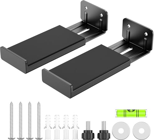 HomeMount Universal Soundbar Wall Mount, Metal Holder, Depth to 170mm | Shelf Bracket for Fire TV, Samsung, TCL, LG, Vizio, Polk, Klipsch, Insignia, JBL, Sony Soundbar with Anti-Slip Strips