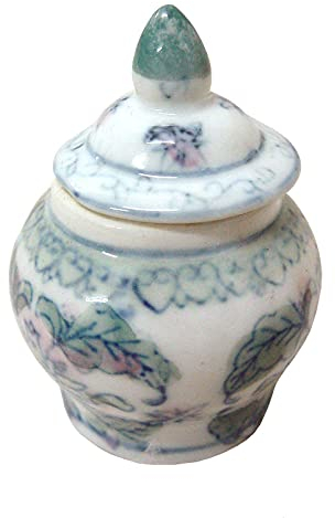 Desconocido Tibor Mini Porcelana Blanco Verde