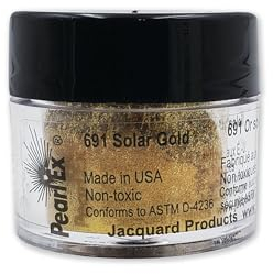 Jacquard Pearl EX Pulverpigmente, 3 g, Metallics – Antik-Bronze Solar Gold