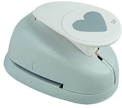 Rayher perforatrice motif cœur, pour scrapbooking, 3,81cmø (⅜'') gris, 89845000