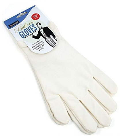 Eddingtons Butlers Handschuhe - One Size - Ein Paar - Weiß - Baumwolle 100% Schützen Sie Hände - Ideal für Ekzeme oder Allergiker