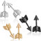 Yumilok Edelstahl Rakete Spike Ohrstecker Piercing Ohrringe Hypoallergen Ohrschmuck für Damen Herren Kinder, 3 Paare(Schwarz, Silber, Gold)
