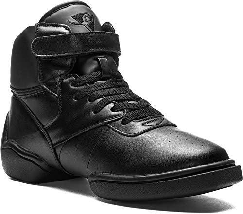 Rumpf 1500 Jazz Street Hip Hop Fitness Sport Tanz High Top Sneaker Farbe Schwarz und weiß, Schwarz, 40.5 EU