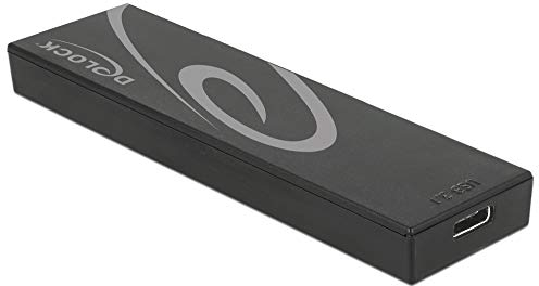 Delock Externes Gehäuse M.2 SSD 42/60/80 mm > SuperSpeed USB 10 Gbps (USB 3.1 Gen 2) USB Type-C Buchse werkzeugfrei