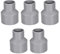 sourcing map Réducteur de Tuyau PVC DWV Hub 40 Gris 32mm x 50mm Douille 5Pcs