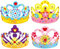 Hifot bastelset Kinder DIY Krone 4 Stück, Kreativ Prinzessin Tiara DIY, Geburtstags Partyzubehör Dekoration Gastgeschenke