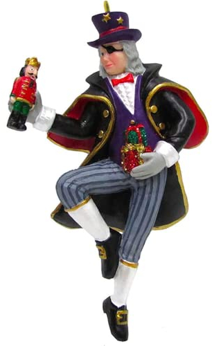 Nutcracker Ballet Gifts, Ballerina Weihnachtsbaumschmuck, Harz, Nussknacker, Ballett, Dekorationen, Weihnachtskugeln für Ferienhausdekoration, 10,2 cm, Onkel Drosselmeyer
