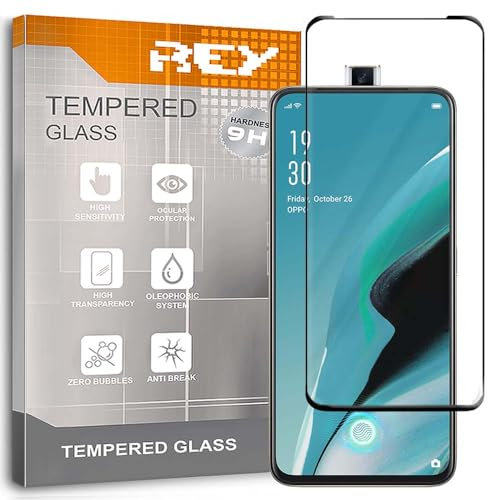 Verre Trempé 3D pour Oppo Reno 2Z - Reno 2F, Noir, Protecteur d'écran qualité supérieure, Protection Complète, 3D, 4D, 5D