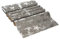 com-four® 5-teiliges Tischset mit Tischläufer und Platzdeckchen - Tischband und Platzset für Weihnachten und Hochzeit - Teller Untersetzer für Tischdeko (grau/silberfarben)