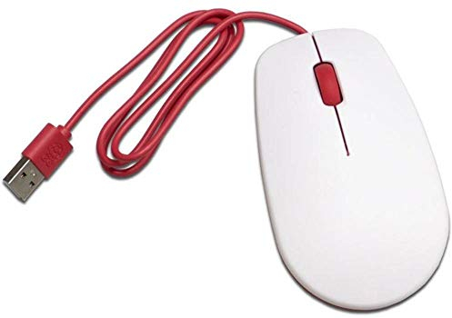 Raspberry Pi® Raspberrymaus weiß USB Maus Optisch Weiß, Rot