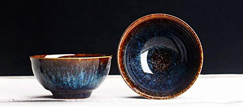 1 Stück Choice JianZhan Tenmoku bunte Teetasse mit breiter Öffnung, handgefertigte Keramik-Tasse mit Kung-Fu-Teetasse – Nr. 33