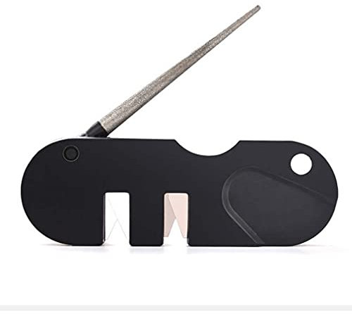 Pocket Knife Sharpener Portable Multifunctional Tungsten Steel Sharpener for Outdoor Tool Fish Hook Sharpening Stone