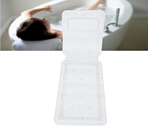 Tapis de Douche, Matelas de Bain Anti-dérapant pour le Corps Complet, Coussin de Coussin, Coussin de Baignoire Matelassé Doux avec Tissu en Maille Respirante, Tapis de Salle de Bain Lavable en Machine
