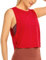 CRZ YOGA Damen Sport Tank Top Ärmelloses Leichte Fitness Crop Top Sommer Yoga Shirt Lässig Oberteile Sporttop Festival Rot 38