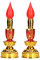 Kerzenlampe, LED-buddhistische Lampe, Buddha-Licht Retro-Kerzenlampe Buddhismus-Dekorversorgung(Doppelte helle elektrische Kerze)