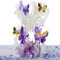 Lila Schmetterling Blume Pop-up-Karte, 3D-Druck Papier-Karte, einzigartiges Geschenk für Frauen Mädchen Mütter Tag Jahrestag Geburtstag