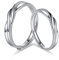 FANCIME Partnerringe aus 925 Sterling Silber mit Weißgold Plattiert, Freundschaftsringe Eheringe Trauringe Liebes Schmuck Geschenk für Sie Ihn Herren Damen Mädchen - Verstellbarer Ringe Set, 2 Stück
