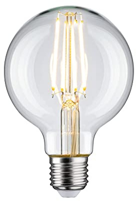 Paulmann 28956 LED Lampe Globe Filament G80 7,5W Klassik Leuchtmittel Klar 2700K Warmweiß E27