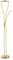 Reality Leuchten LED Stehleuchte Rennes R42412108, Metall Messing matt, inkl. 18 Watt LED, Dimmer
