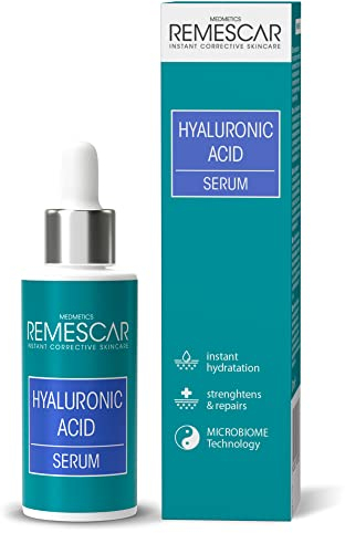 Remescar Hyaluron Serum 30ml – Intensiv feuchtigkeitsspendendes Hyaluronsäure-Serum für Gesichtspflege – Anti-Aging Serum für Männer & Frauen