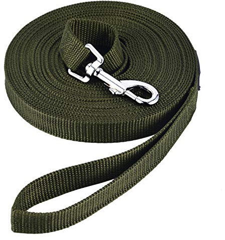 HAPPY HACHI Schleppleine für Hunde, 3m /5m /10m /15m /20m /25m /30m /33m Nylon Hundeleine mit Handschlaufe, Trainingsleine mit D-Karabiner,Lange Hundeleine,für Gehorsamkeitstraining (Grün, 3)