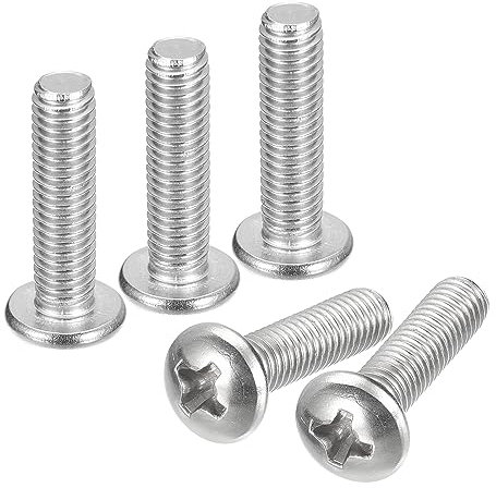 sourcing map #10-32x3/4 Pan Head Machine Screws, 304 Stainless Steel 18-8 Screw, Phillips Drive, Fully Threaded, Bright Finish, Pack of 20