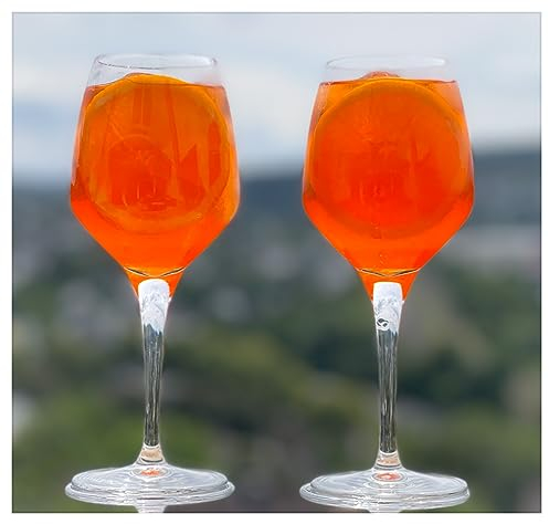 Topkapi - Verre à Cocktail Aperol Spritz Hilchenbach, Lot de 6, Verre Cristal Sans Plomb, 350 ml, Passe au Lave-Vaisselle, Pour Aperol Spritz, Lillet, Hugo, Cocktails