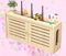 WLAN Box Verstecken,Router Schrank Weiss Kleines Regal für WLAN Router Kabel Aufbewahrungsbox Groß Schwimmendes Regal,C-48x24cm