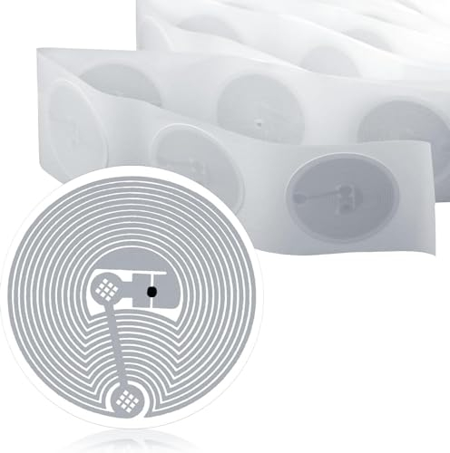WAVATA 50 Stück NFC Tags Aufkleber, Runde NFC Sticker Tag NTAG215 Programmierbar 504 Bytes Speicher NTAG215 Tags Kompatibel Mit Tagmo Amiibo for All NFC Enabled Smartphones