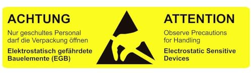 BJZ ESD-Logo 1000 St. Gelb (L x B) 105 mm x 26 mm selbstklebend