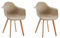 EGOONM 2er Set Nordische Küche Esszimmerstühle, Esszimmerstuhl mit Massivholzbeinen, Stühle für Schlafzimmer, Wohnzimmer, Küche (Braun)